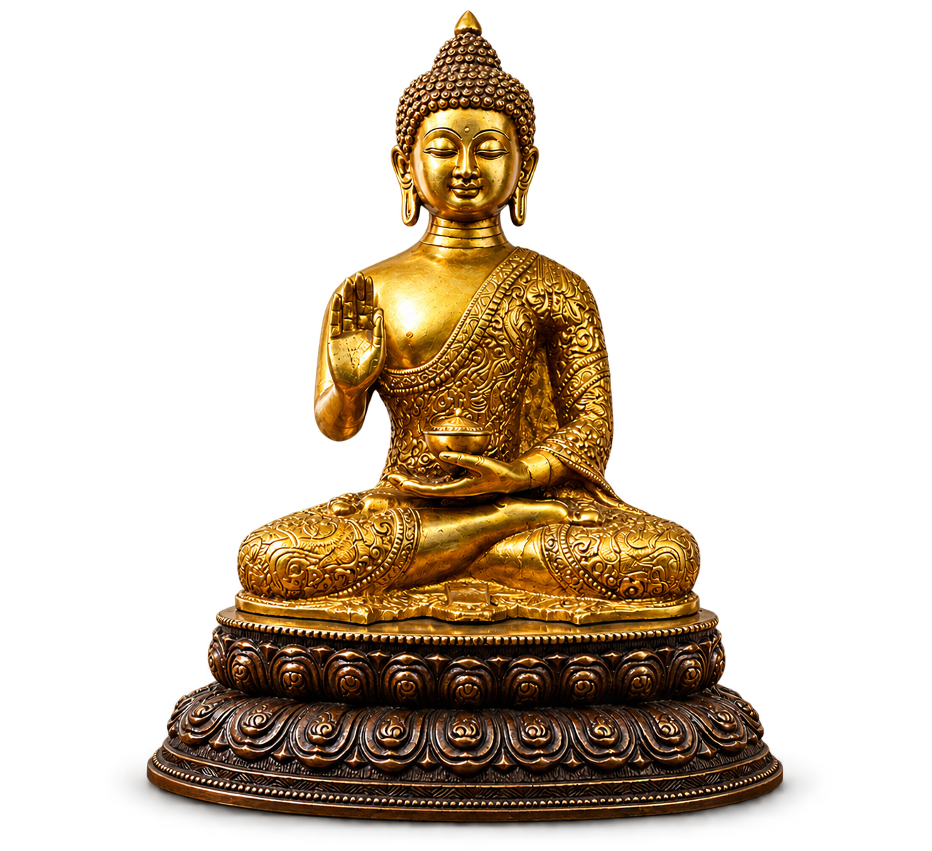 Gold with Antique Bronze Base