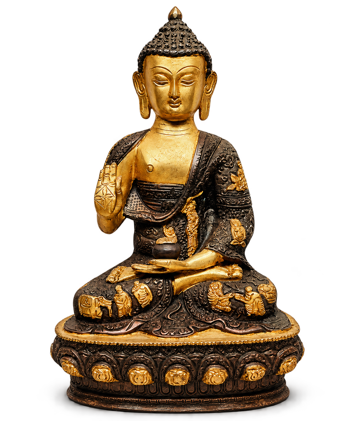 Gold with Antique Bronze