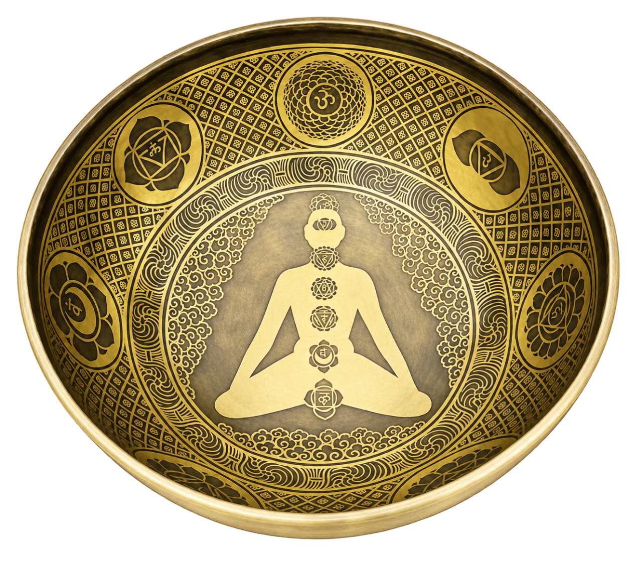 7 CHAKRA BUDDHA ENGRAVED SINGING BOWL