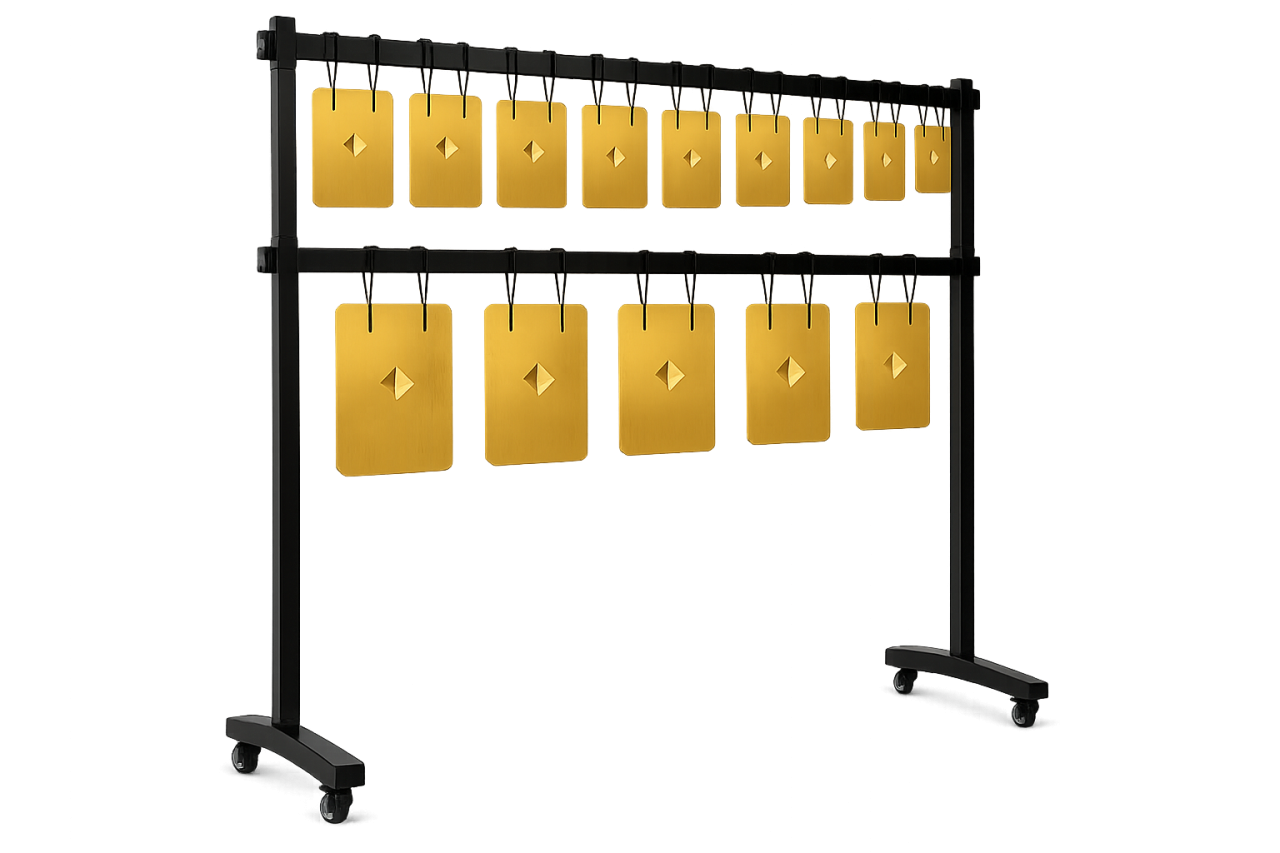 14-note Hanging Brass Plate Chime Set