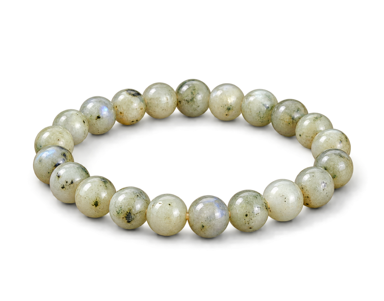 Natural Prehnite Bead Bracelet