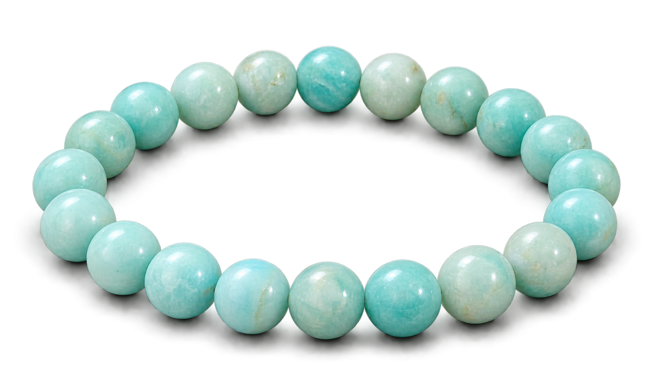 Natural Amazonite Bead Bracelet