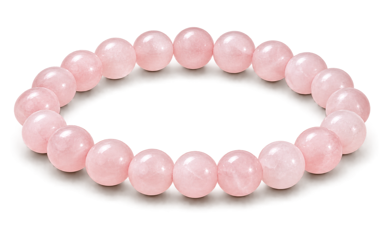 Natural Rose Quartz Bead Bracelet