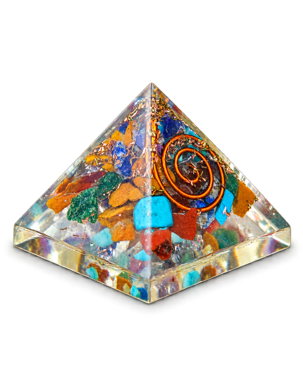 Mixed Gemstone Orgonite Crystal Pyramid