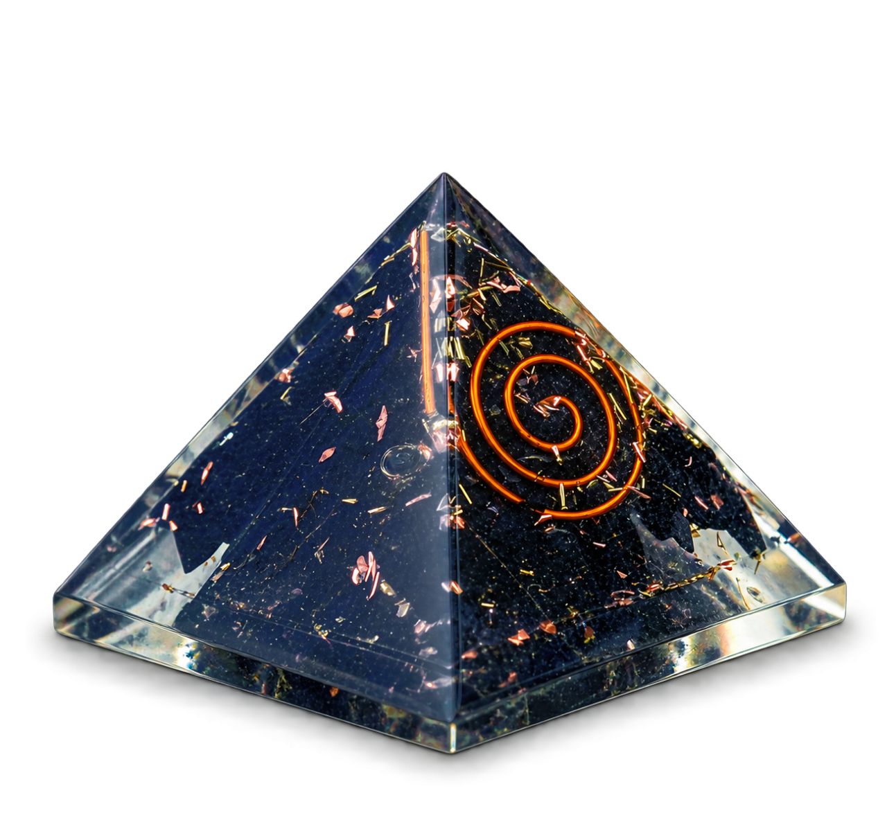 Black Tourmaline Orgonite Crystal Pyramid