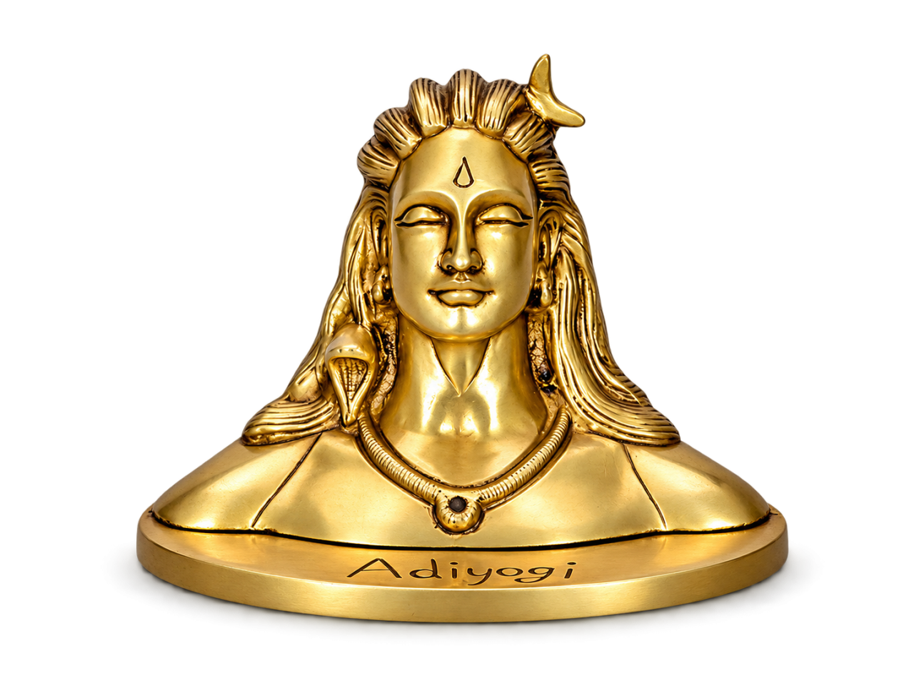 Adiyogi Shiva Brass Bust Statue