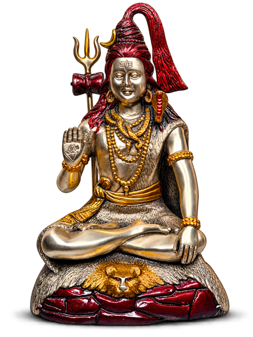 Silver Cotted Brass Shiva Idol