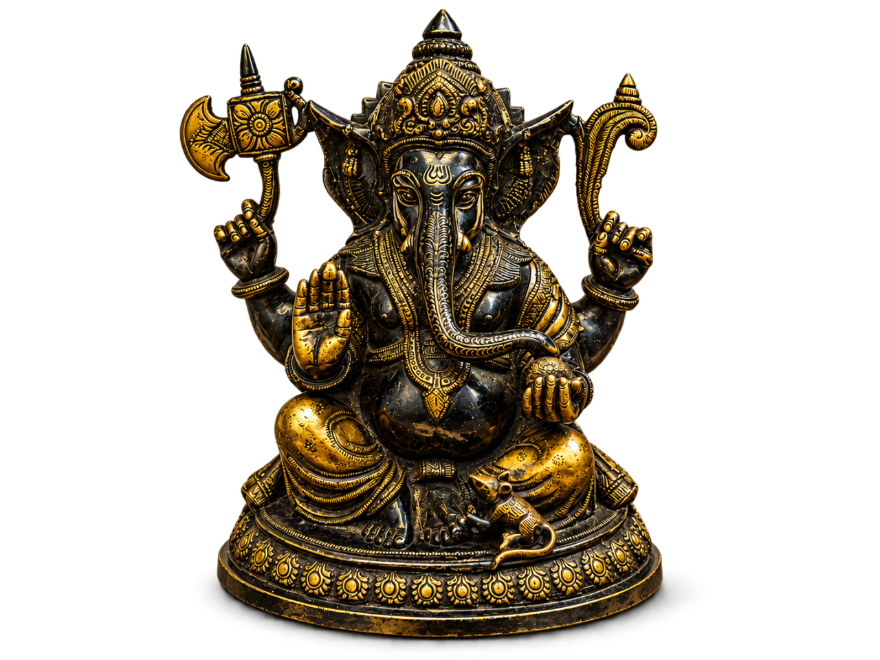 Brass Black Ganesha Statue