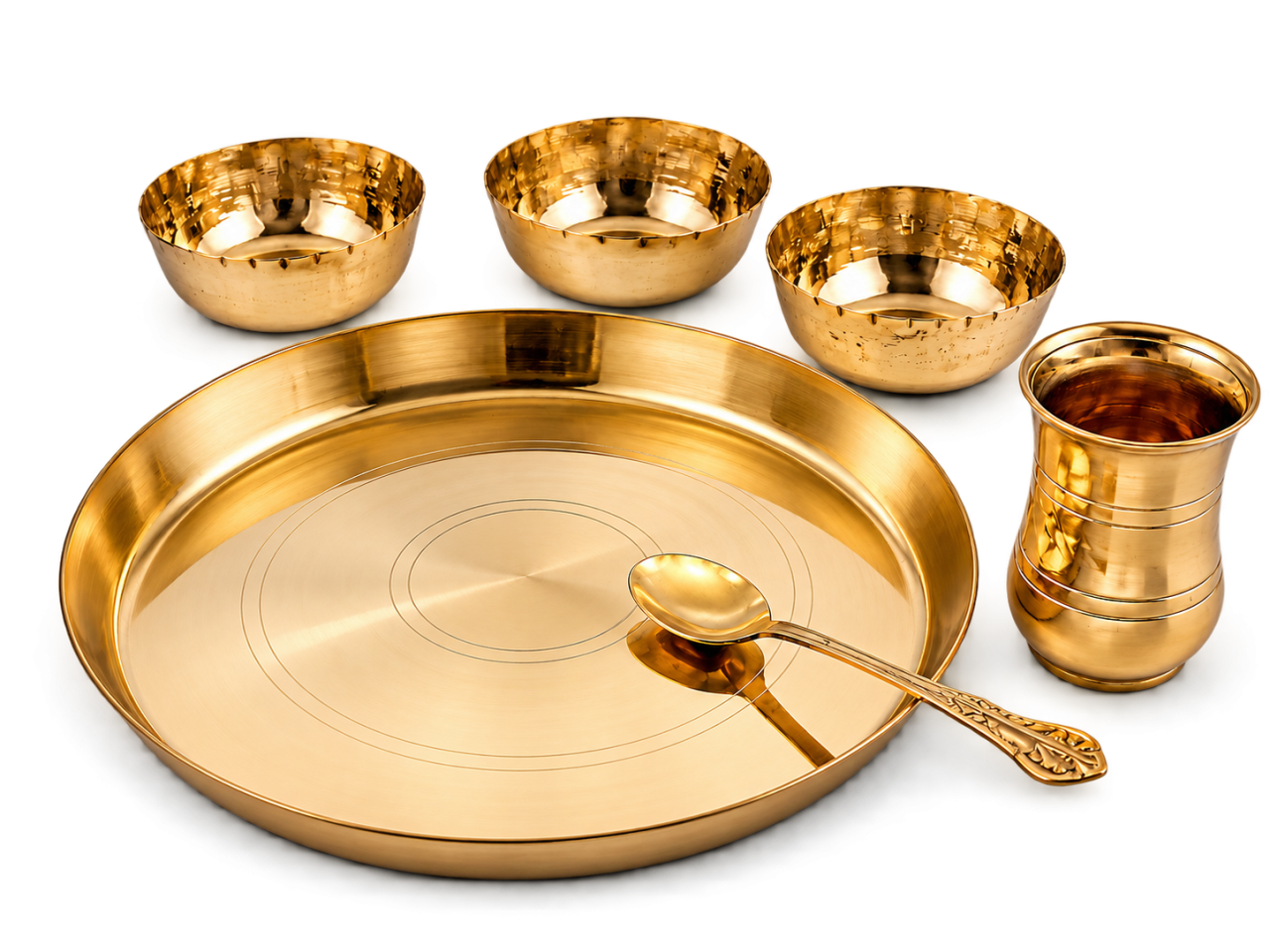 Kansa Thali Set Of 3 Bowl
