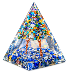 7 Chakra Gemstone Tree Orgonite Pyramid