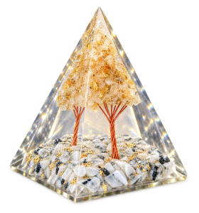 Citrine Gemstone Tree Orgonite Pyramid