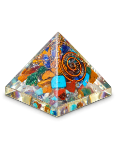 Mixed Gemstone Orgonite Crystal Pyramid