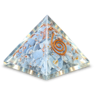 Aquamarine Orgonite Crystal Pyramid
