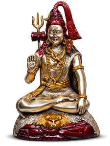 Silver Cotted Brass Shiva Idol