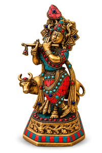 Brass Lord Krishna Statue