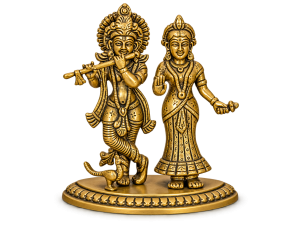 Radha Krishna Brass Statue