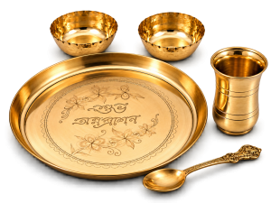 Bengali Birthday Kansa Thali Set